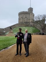 Battalion Second in Command Major Pitto receives his MBE in Windsor Castle