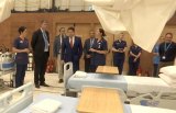 The Chief Minister visits the new Florence Nightingale Field Hospital at Europa Point