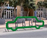New Car-Shaped Bicycle Rack at Europort Road