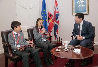 Loreto pupils interview Chief Minister